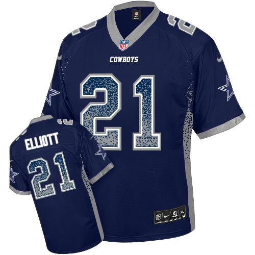Nike Cowboys #21 Ezekiel Elliott Navy Blue Team Color Men's Stitched NFL Elite Drift Fashion Jersey Nike Cowboys #21 Ezekiel Elliott Navy Blue Team Color Men's Stitched NFL Elite Drift Fashion Jersey