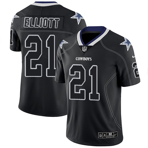 Nike Cowboys #21 Ezekiel Elliott Lights Out Black Men's Stitched NFL Limited Rush Jersey Nike Cowboys #21 Ezekiel Elliott Lights Out Black Men's Stitched NFL Limited Rush Jersey
