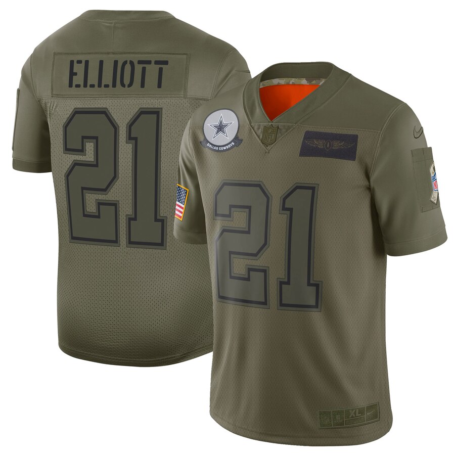 Nike Cowboys #21 Ezekiel Elliott Camo Men's Stitched NFL Limited 2019 Salute To Service Jersey Nike Cowboys #21 Ezekiel Elliott Camo Men's Stitched NFL Limited 2019 Salute To Service Jersey
