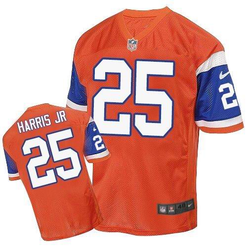 Nike Broncos #25 Chris Harris Jr Orange Throwback Men's Stitched NFL Elite Jersey Nike Broncos #25 Chris Harris Jr Orange Throwback Men's Stitched NFL Elite Jersey