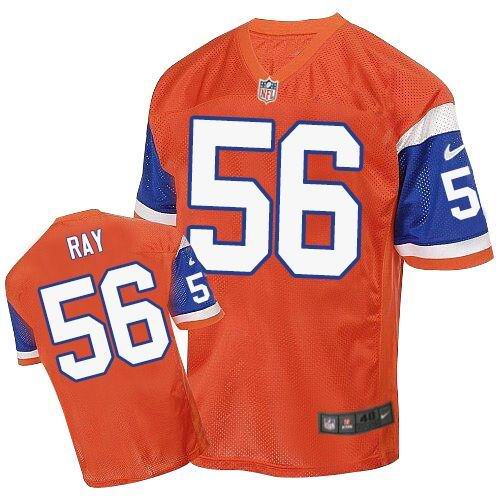 Nike Broncos #56 Shane Ray Orange Throwback Men's Stitched NFL Elite Jersey Nike Broncos #56 Shane Ray Orange Throwback Men's Stitched NFL Elite Jersey