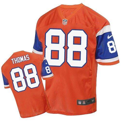 Nike Broncos #88 Demaryius Thomas Orange Throwback Men's Stitched NFL Elite Jersey Nike Broncos #88 Demaryius Thomas Orange Throwback Men's Stitched NFL Elite Jersey