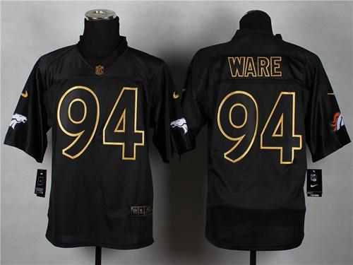 Nike Broncos #94 DeMarcus Ware Black Gold No. Fashion Men's Stitched NFL Elite Jersey Nike Broncos #94 DeMarcus Ware Black Gold No. Fashion Men's Stitched NFL Elite Jersey