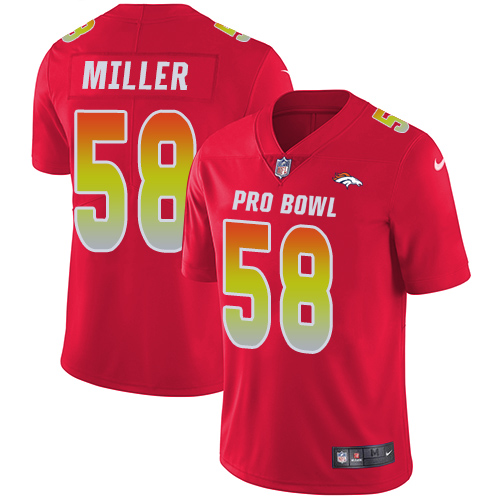 Nike Broncos #58 Von Miller Red Men's Stitched NFL Limited AFC 2019 Pro Bowl Jersey Nike Broncos #58 Von Miller Red Men's Stitched NFL Limited AFC 2019 Pro Bowl Jersey