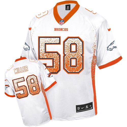 Nike Broncos #58 Von Miller White Men's Stitched NFL Elite Drift Fashion Jersey Nike Broncos #58 Von Miller White Men's Stitched NFL Elite Drift Fashion Jersey