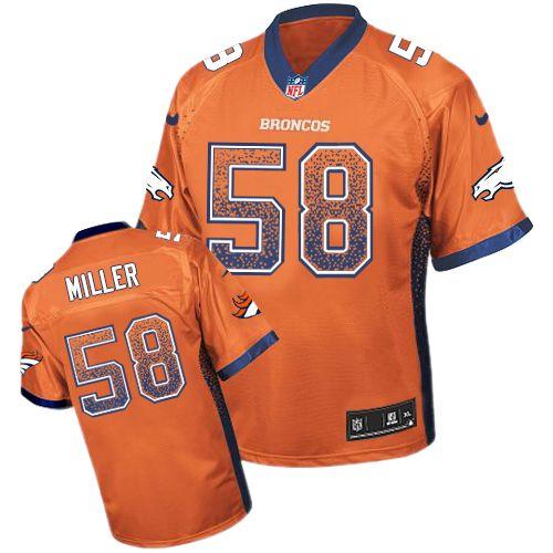 Nike Broncos #58 Von Miller Orange Team Color Men's Stitched NFL Elite Drift Fashion Jersey Nike Broncos #58 Von Miller Orange Team Color Men's Stitched NFL Elite Drift Fashion Jersey
