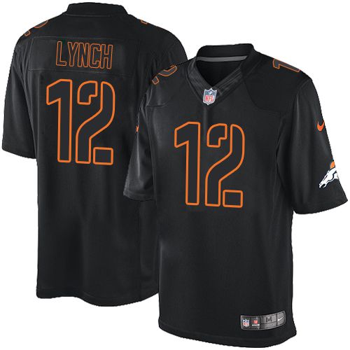 Nike Broncos #12 Paxton Lynch Black Men's Stitched NFL Impact Limited Jersey Nike Broncos #12 Paxton Lynch Black Men's Stitched NFL Impact Limited Jersey