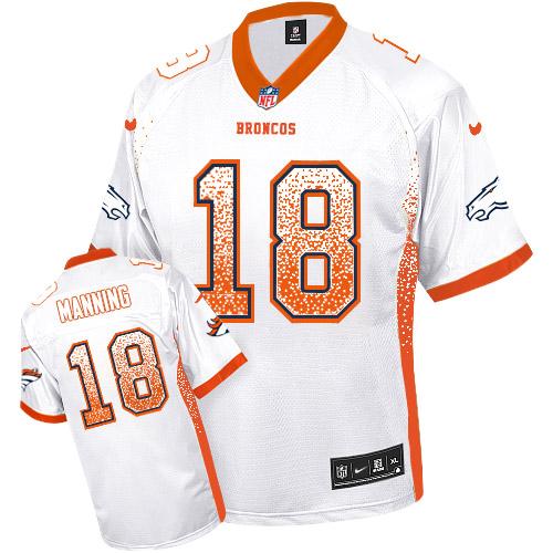 Nike Broncos #18 Peyton Manning White Men's Stitched NFL Elite Drift Fashion Jersey Nike Broncos #18 Peyton Manning White Men's Stitched NFL Elite Drift Fashion Jersey