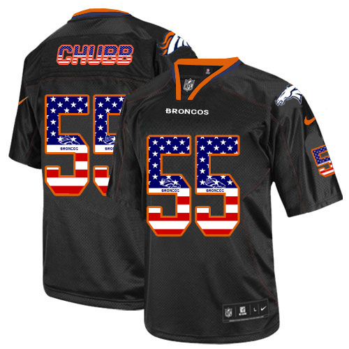 Nike Broncos #55 Bradley Chubb Black Men's Stitched NFL Elite USA Flag Fashion Jersey Nike Broncos #55 Bradley Chubb Black Men's Stitched NFL Elite USA Flag Fashion Jersey
