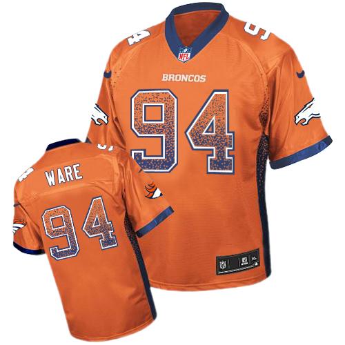 Nike Broncos #94 DeMarcus Ware Orange Team Color Men's Stitched NFL Elite Drift Fashion Jersey Nike Broncos #94 DeMarcus Ware Orange Team Color Men's Stitched NFL Elite Drift Fashion Jersey