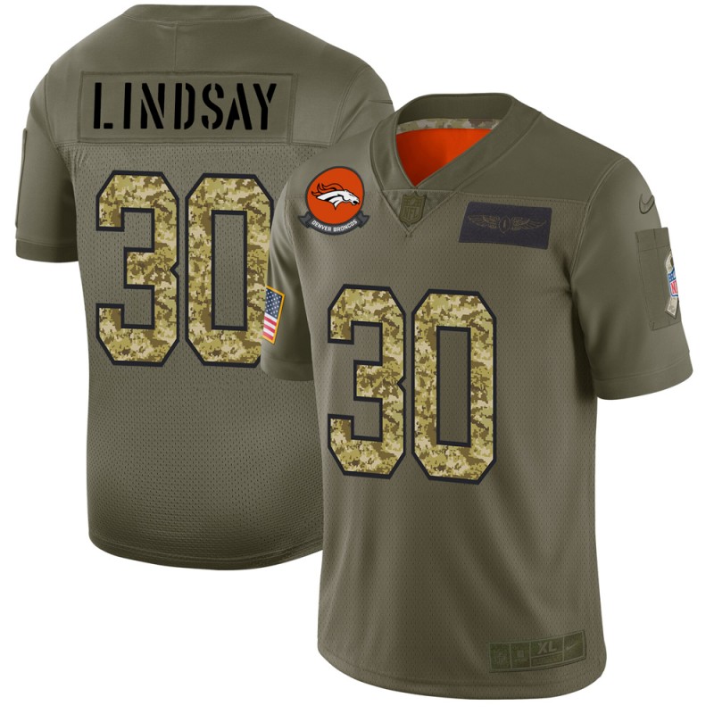 Denver Broncos #30 Phillip Lindsay Men's Nike 2019 Olive Camo Salute To Service Limited NFL Jersey Denver Broncos #30 Phillip Lindsay Men's Nike 2019 Olive Camo Salute To Service Limited NFL Jersey