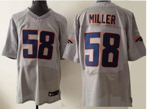 Nike Broncos #58 Von Miller New Grey Shadow Men's Stitched NFL Elite Jersey Nike Broncos #58 Von Miller New Grey Shadow Men's Stitched NFL Elite Jersey
