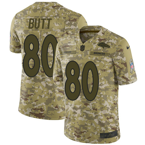 Nike Broncos #80 Jake Butt Camo Men's Stitched NFL Limited 2018 Salute To Service Jersey Nike Broncos #80 Jake Butt Camo Men's Stitched NFL Limited 2018 Salute To Service Jersey