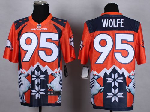 Nike Broncos #95 Derek Wolfe Orange Men's Stitched NFL Elite Noble Fashion Jersey Nike Broncos #95 Derek Wolfe Orange Men's Stitched NFL Elite Noble Fashion Jersey