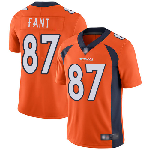Nike Broncos #87 Noah Fant Orange Team Color Men's Stitched NFL Vapor Untouchable Limited Jersey Nike Broncos #87 Noah Fant Orange Team Color Men's Stitched NFL Vapor Untouchable Limited Jersey