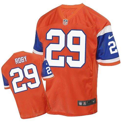 Nike Broncos #29 Bradley Roby Orange Throwback Men's Stitched NFL Elite Jersey Nike Broncos #29 Bradley Roby Orange Throwback Men's Stitched NFL Elite Jersey