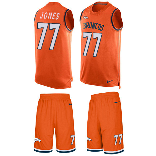 Nike Broncos #77 Sam Jones Orange Team Color Men's Stitched NFL Limited Tank Top Suit Jersey Nike Broncos #77 Sam Jones Orange Team Color Men's Stitched NFL Limited Tank Top Suit Jersey