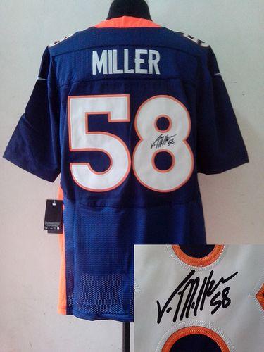 Nike Broncos #58 Von Miller Navy Blue Alternate Men's Stitched NFL Elite Autographed Jersey Nike Broncos #58 Von Miller Navy Blue Alternate Men's Stitched NFL Elite Autographed Jersey
