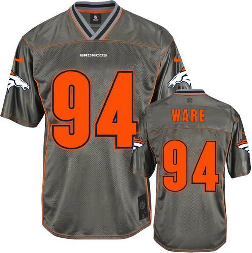 Nike Broncos #94 DeMarcus Ware Grey Men's Stitched NFL Elite Vapor Jersey Nike Broncos #94 DeMarcus Ware Grey Men's Stitched NFL Elite Vapor Jersey