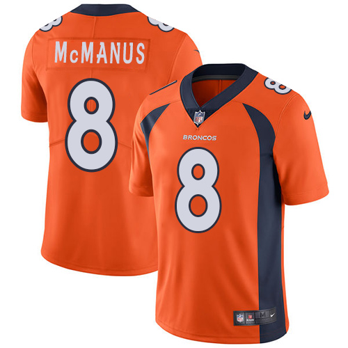 Nike Broncos #8 Brandon McManus Orange Team Color Men's Stitched NFL Vapor Untouchable Limited Jersey Nike Broncos #8 Brandon McManus Orange Team Color Men's Stitched NFL Vapor Untouchable Limited Jersey