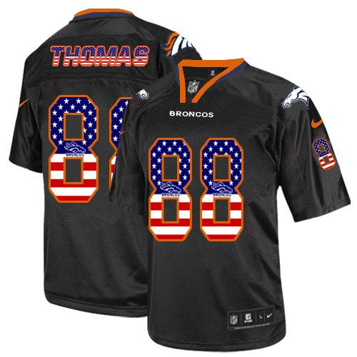 Nike Broncos #88 Demaryius Thomas Black Men's Stitched NFL Elite USA Flag Fashion Jersey Nike Broncos #88 Demaryius Thomas Black Men's Stitched NFL Elite USA Flag Fashion Jersey
