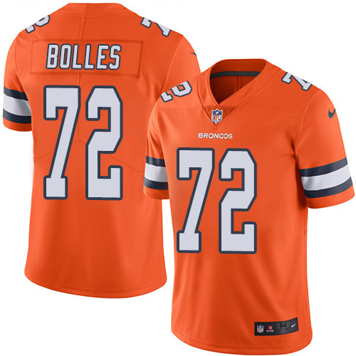 Nike Broncos #72 Garett Bolles Orange Men's Stitched NFL Limited Rush Jersey Nike Broncos #72 Garett Bolles Orange Men's Stitched NFL Limited Rush Jersey
