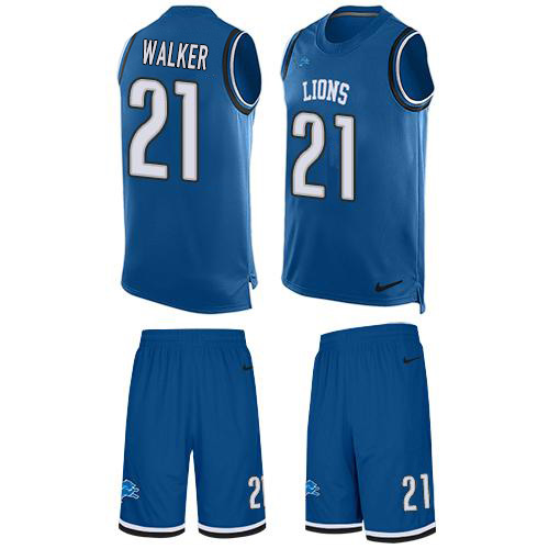 Nike Lions #21 Tracy Walker Blue Team Color Men's Stitched NFL Limited Tank Top Suit Jersey Nike Lions #21 Tracy Walker Blue Team Color Men's Stitched NFL Limited Tank Top Suit Jersey