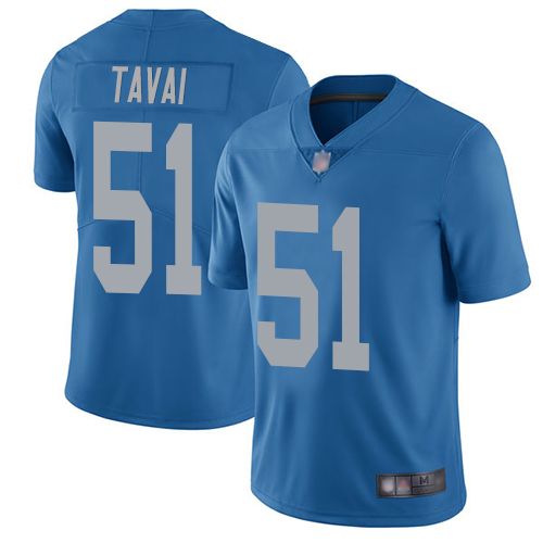Nike Lions #51 Jahlani Tavai Blue Throwback Men's Stitched NFL Vapor Untouchable Limited Jersey Nike Lions #51 Jahlani Tavai Blue Throwback Men's Stitched NFL Vapor Untouchable Limited Jersey