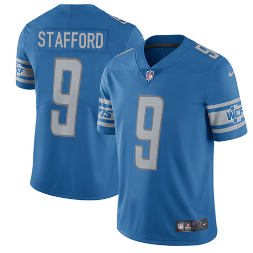 Nike Lions #9 Matthew Stafford Blue Team Color Men's Stitched NFL Vapor Untouchable Limited Jersey Nike Lions #9 Matthew Stafford Blue Team Color Men's Stitched NFL Vapor Untouchable Limited Jersey