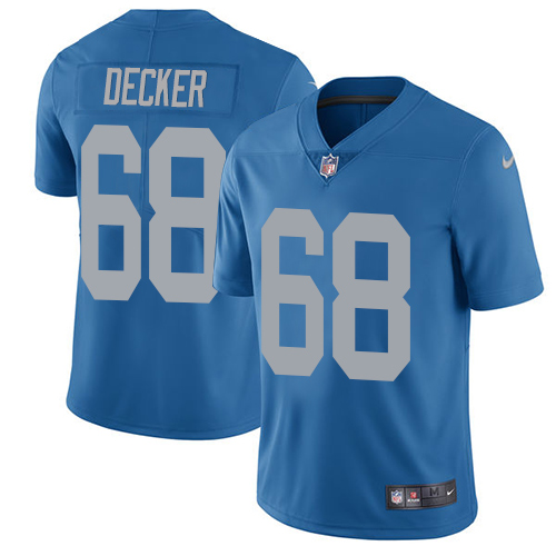 Nike Lions #68 Taylor Decker Blue Throwback Men's Stitched NFL Vapor Untouchable Limited Jersey Nike Lions #68 Taylor Decker Blue Throwback Men's Stitched NFL Vapor Untouchable Limited Jersey