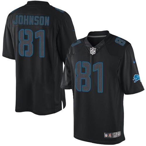 Nike Lions #81 Calvin Johnson Black Men's Stitched NFL Impact Limited Jersey Nike Lions #81 Calvin Johnson Black Men's Stitched NFL Impact Limited Jersey