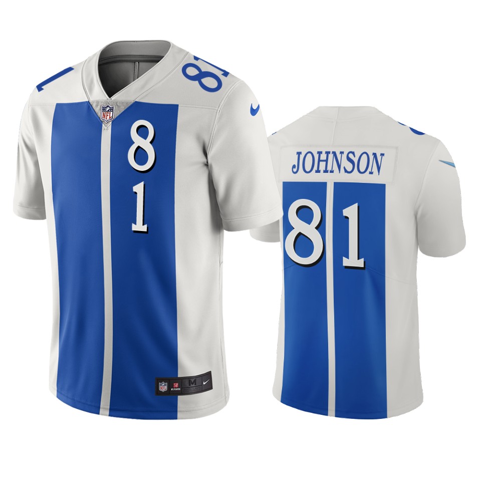 Detroit Lions #81 Calvin Johnson White Blue Vapor Limited City Edition NFL Jersey Detroit Lions #81 Calvin Johnson White Blue Vapor Limited City Edition NFL Jersey