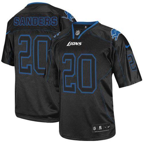 Nike Lions #20 Barry Sanders Lights Out Black Men's Stitched NFL Elite Jersey Nike Lions #20 Barry Sanders Lights Out Black Men's Stitched NFL Elite Jersey