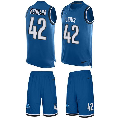 Nike Lions #42 Devon Kennard Blue Team Color Men's Stitched NFL Limited Tank Top Suit Jersey Nike Lions #42 Devon Kennard Blue Team Color Men's Stitched NFL Limited Tank Top Suit Jersey