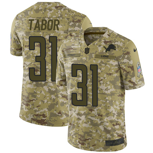 Nike Lions #31 Teez Tabor Camo Men's Stitched NFL Limited 2018 Salute To Service Jersey Nike Lions #31 Teez Tabor Camo Men's Stitched NFL Limited 2018 Salute To Service Jersey