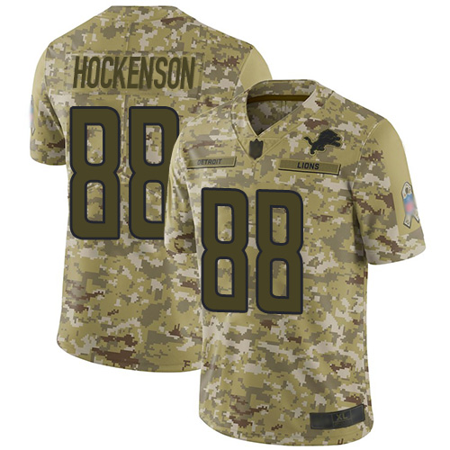 Nike Lions #88 T.J. Hockenson Camo Men's Stitched NFL Limited 2018 Salute To Service Jersey Nike Lions #88 T.J. Hockenson Camo Men's Stitched NFL Limited 2018 Salute To Service Jersey
