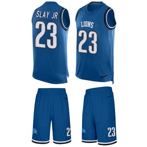 Nike Lions #23 Darius Slay Jr Blue Team Color Men's Stitched NFL Limited Tank Top Suit Jersey Nike Lions #23 Darius Slay Jr Blue Team Color Men's Stitched NFL Limited Tank Top Suit Jersey