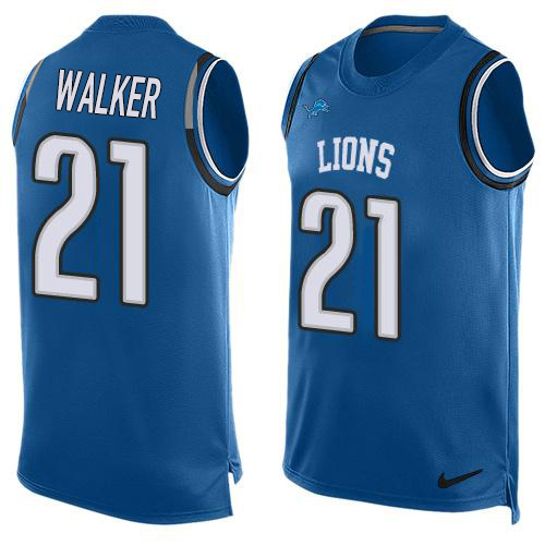 Nike Lions #21 Tracy Walker Blue Team Color Men's Stitched NFL Limited Tank Top Jersey Nike Lions #21 Tracy Walker Blue Team Color Men's Stitched NFL Limited Tank Top Jersey