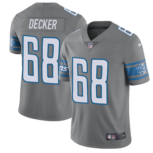 Nike Lions #68 Taylor Decker Gray Men's Stitched NFL Limited Rush Jersey Nike Lions #68 Taylor Decker Gray Men's Stitched NFL Limited Rush Jersey
