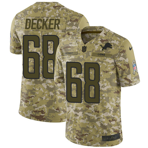Nike Lions #68 Taylor Decker Camo Men's Stitched NFL Limited 2018 Salute To Service Jersey Nike Lions #68 Taylor Decker Camo Men's Stitched NFL Limited 2018 Salute To Service Jersey