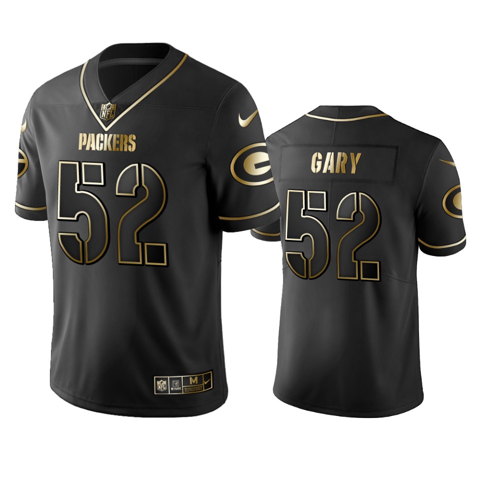 Packers #52 Rashan Gary Men's Stitched NFL Vapor Untouchable Limited Black Golden Jersey Packers #52 Rashan Gary Men's Stitched NFL Vapor Untouchable Limited Black Golden Jersey