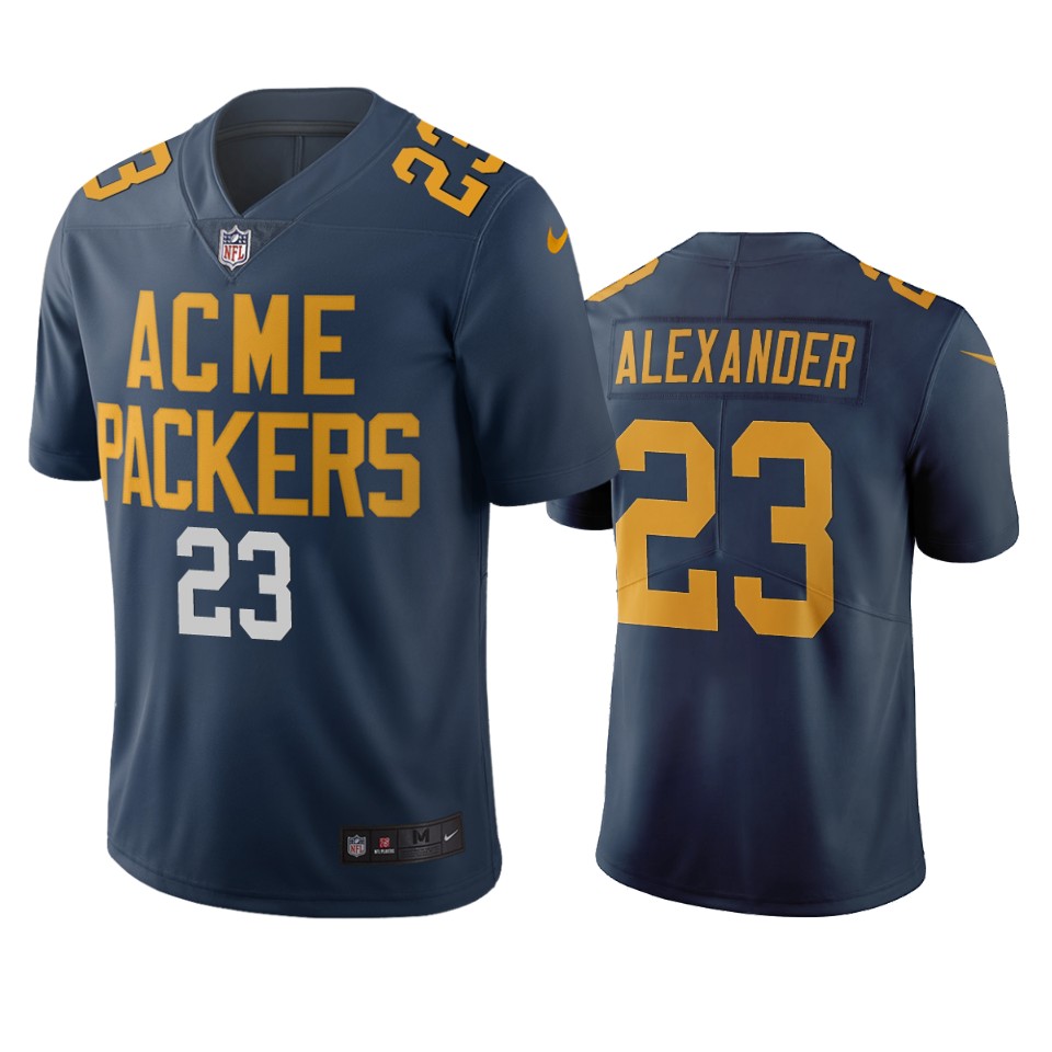 Green Bay Packers #23 Jaire Alexander Navy Vapor Limited City Edition NFL Jersey Green Bay Packers #23 Jaire Alexander Navy Vapor Limited City Edition NFL Jersey