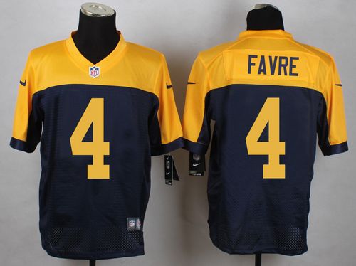 Nike Packers #4 Brett Favre Navy Blue Alternate Men's Stitched NFL New Elite Jersey Nike Packers #4 Brett Favre Navy Blue Alternate Men's Stitched NFL New Elite Jersey