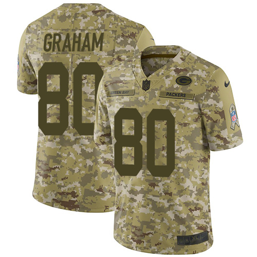 Nike Packers #80 Jimmy Graham Camo Men's Stitched NFL Limited 2018 Salute To Service Jersey Nike Packers #80 Jimmy Graham Camo Men's Stitched NFL Limited 2018 Salute To Service Jersey