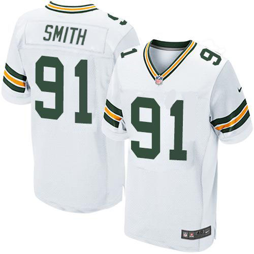 Nike Packers #91 Preston Smith White Men's Stitched NFL Elite Jersey Nike Packers #91 Preston Smith White Men's Stitched NFL Elite Jersey
