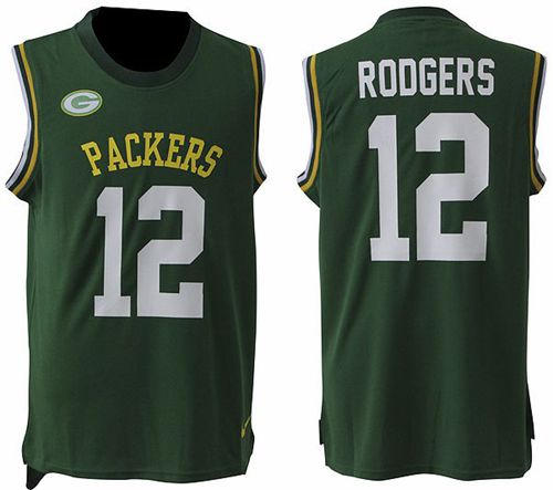 Nike Packers #12 Aaron Rodgers Green Team Color Men's Stitched NFL Limited Tank Top Jersey Nike Packers #12 Aaron Rodgers Green Team Color Men's Stitched NFL Limited Tank Top Jersey