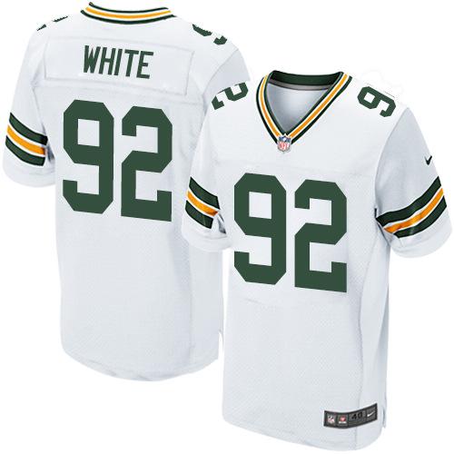 Nike Packers #92 Reggie White White Men's Stitched NFL Elite Jersey Nike Packers #92 Reggie White White Men's Stitched NFL Elite Jersey
