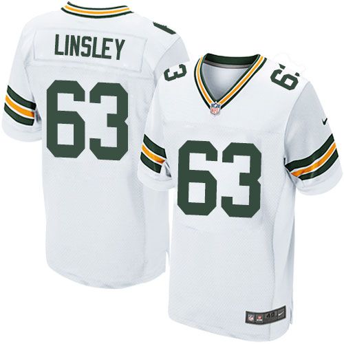 Nike Packers #63 Corey Linsley White Men's Stitched NFL Elite Jersey Nike Packers #63 Corey Linsley White Men's Stitched NFL Elite Jersey