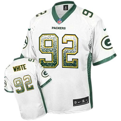 Nike Packers #92 Reggie White White Men's Stitched NFL Elite Drift Fashion Jersey Nike Packers #92 Reggie White White Men's Stitched NFL Elite Drift Fashion Jersey