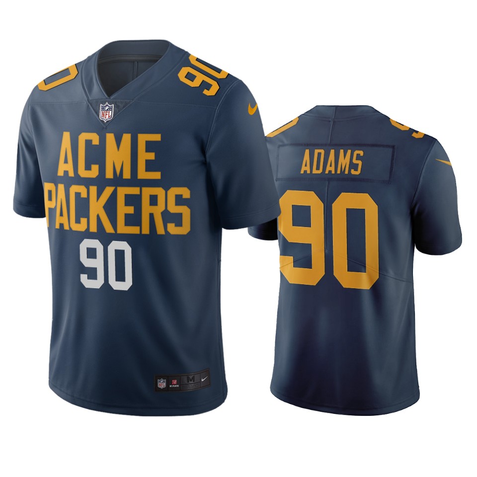 Green Bay Packers #90 Montravius Adams Navy Vapor Limited City Edition NFL Jersey Green Bay Packers #90 Montravius Adams Navy Vapor Limited City Edition NFL Jersey